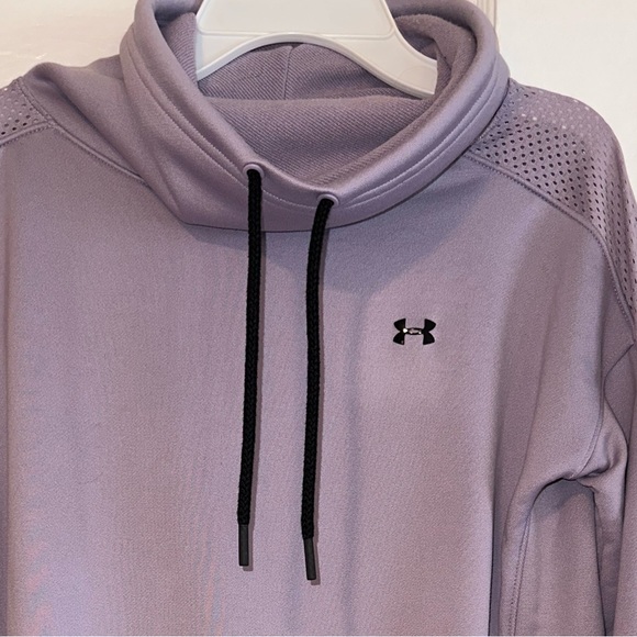 Under Armour - Purple Funnel-Neck Cropped Sweatshirt - Picture 5 of 6